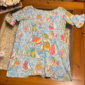 Lilly Pulitzer dress Large Sailboats GUC